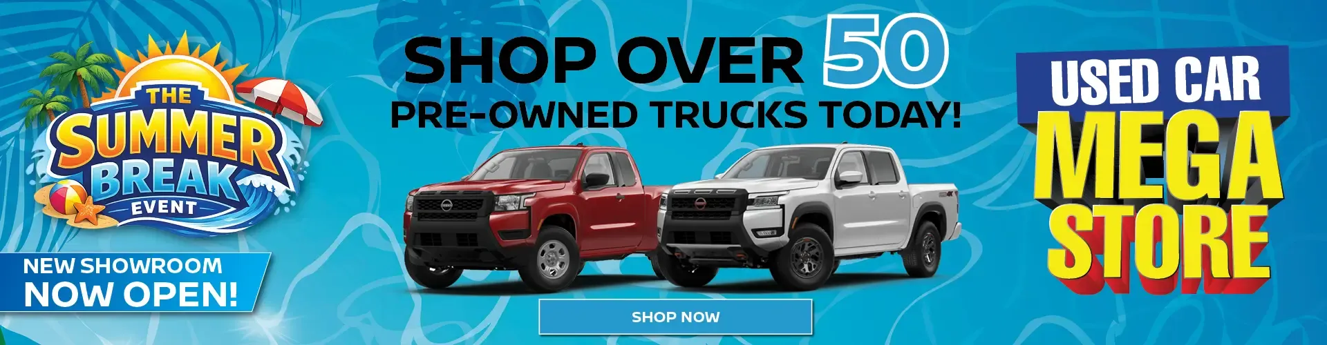 Nissan of Fort Myers Used Car Mega Store: shop over 50 pre-owned trucks this July 4th.